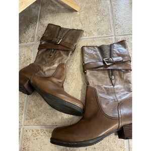 Naya‎ Saffron Boot Womens Belted Leather Boots 8M  lEU39